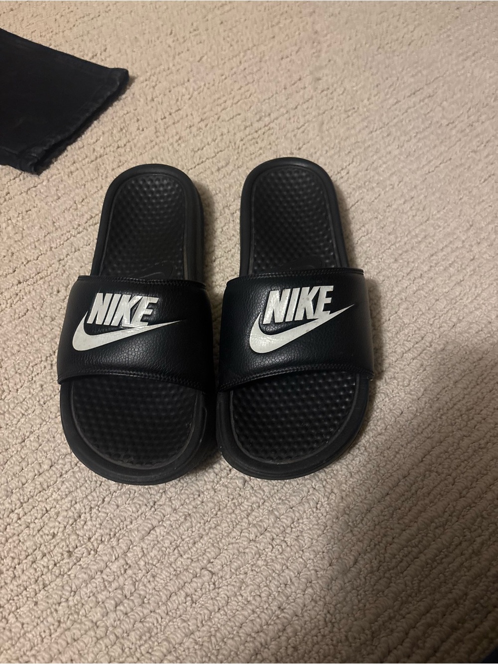 Nike Slide Sandals with White Swoosh
